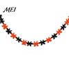 Halloween Party Decorations 10FT Garland, Spooky Skull Pumpkin Spider Hanging Paper Bunting Bat Decor Banner, Backdrop for Home, Wall, Fireplace Witch
