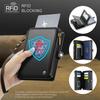 XIMAND Passport Holder Wallet Bag with 11 Card Passport Photo and RFID Blocking Wristlet Strap Black Slots, Pocket, Pocket, -