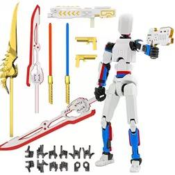 Assembly Completed T13 3D Action Figure Set Dummy Robo Titan 13 Action Figures 3D Printed Multi-Jointed Toy
