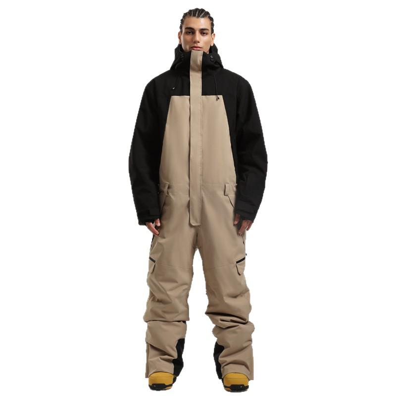 Men's One-Piece Ski Suit: Windproof, Waterproof, Breathable, Thickened, and Warm for Snowboarding