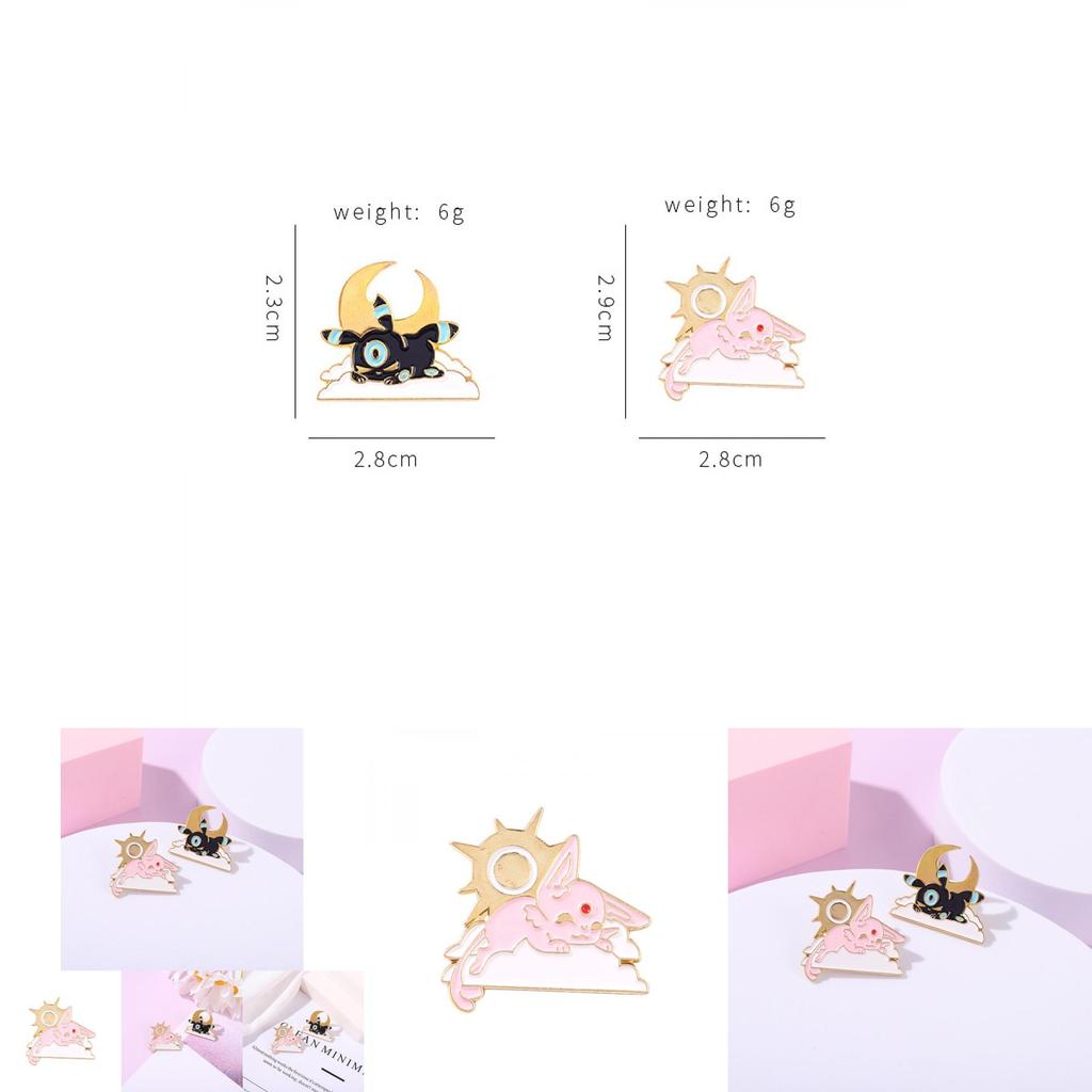 Adorable Anime Cartoon Couple Brooches Unique Animal Design Fashionable Accessories