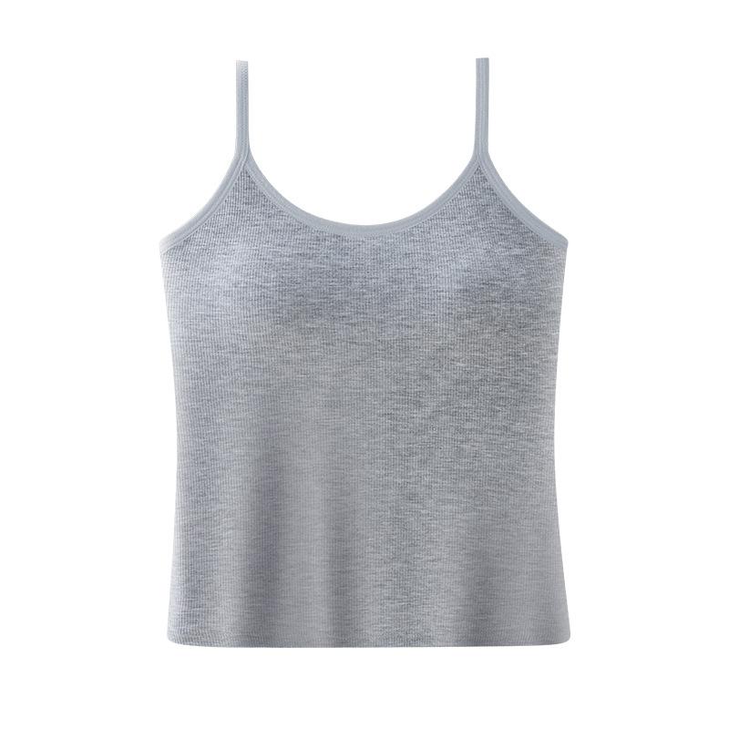 Spring Sleeveless Top with A Halter Top Chest Pad and Base