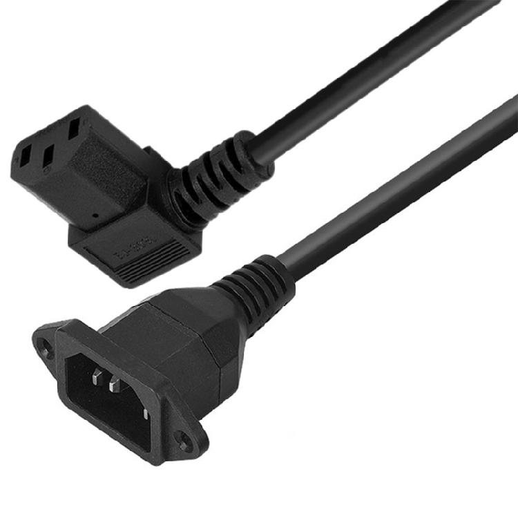 90 Degree  Up/Down/Left/Right Angled IEC 320 C13 Female to C14 Male Power Supply Extension Cord for Monitors Computers