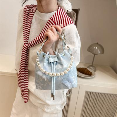 Neue chinesische Stil Schmetterling Eimer Tasche 2025 neue Perlen Handtasche Fee vielseitig Schulter Umhänge Eimer Tasche