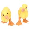 1 Para Symulacja Mini Żółta Kaczka Model Solidna Miniaturowa Figurka Kaczki Farmowej na Prezent Urodzinowy