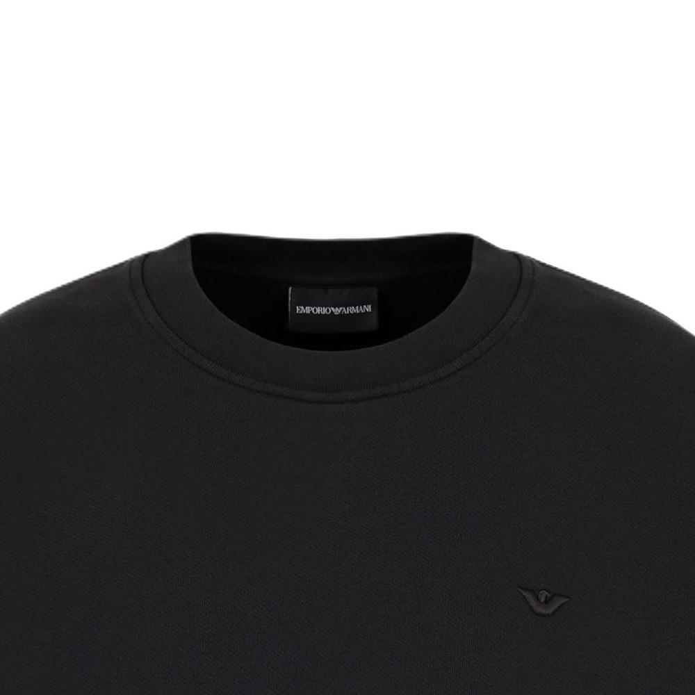 EMPORIO ARMANI Loose fit Jersey Sweatshirt With Super embossed Logo Embroidery 6D1MD4-1JTAZ-0999