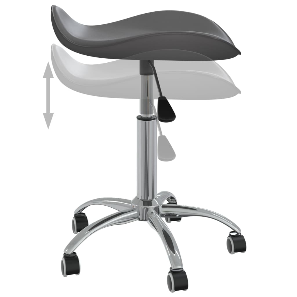 Dining Room Chair Swivel Grey Faux Leather