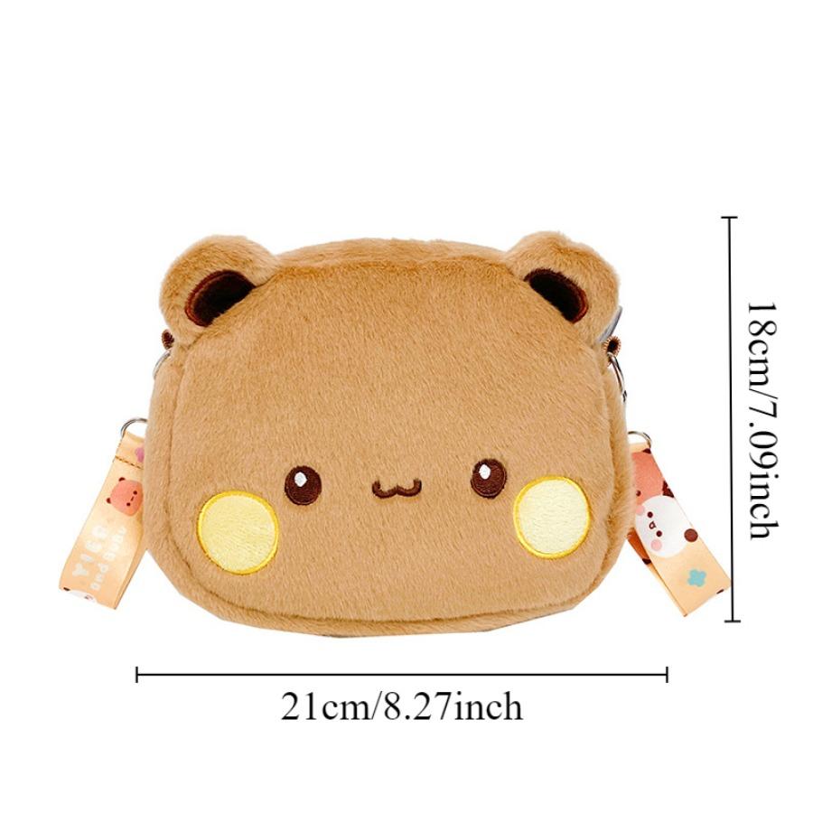 Roztomilý plyšový batoh Yier Panda Bear, Crossbody taška Bubu Dudu, Kawaii peněženky na mince, Taška přes rameno, Měkká plyšová zvířátka pro přítelkyni