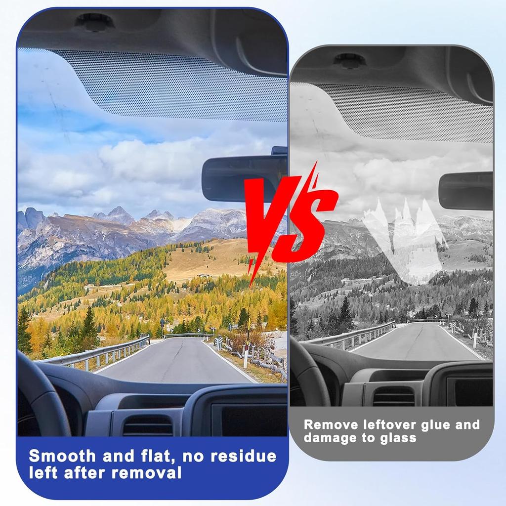 8Pcs Sticker Shield for Windshields, Clear Electrostatic Stickers Double-Sided Adhesive Pad Static Cling Window Film for Dash Cam Mounting