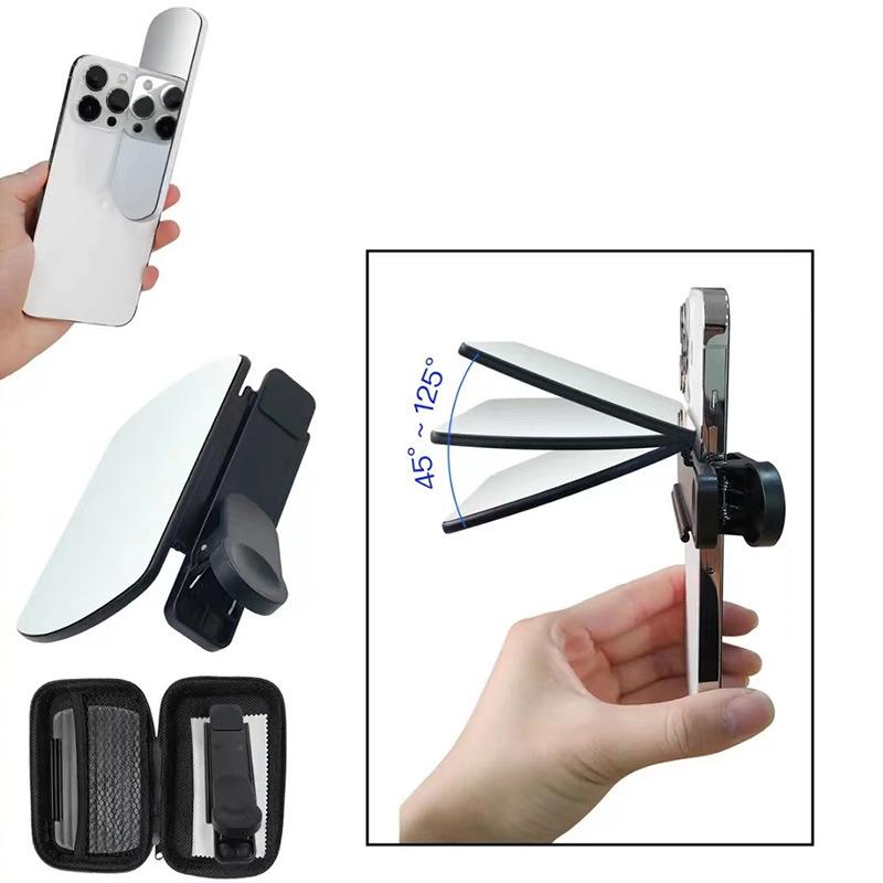 Sada klipů pro zrcadlový odraz fotoaparátu smartphonu s nastavením úhlu, odrazové fotografování, venkovní klip na fotoaparát, selfie artefakt