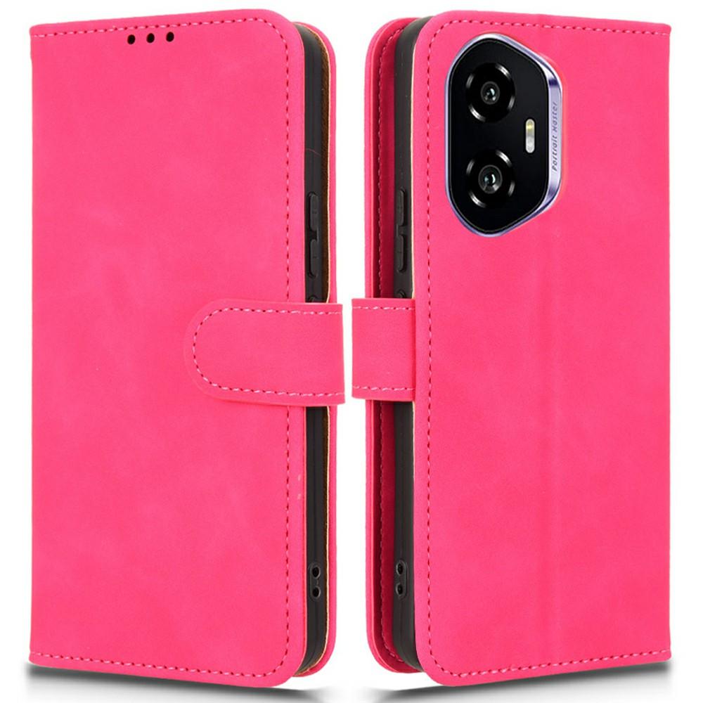 

Для Honor 300 Кожаный чехол Кожа на ощупь Противоударный Чехол-книжка для телефона с кошельком Rose