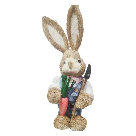 

Фигурка кролика, украшение для стола, очаровательный внешний вид, яркое выражение лица, статуэтка кролика, украшение для пасхальной вечеринки For boy синий