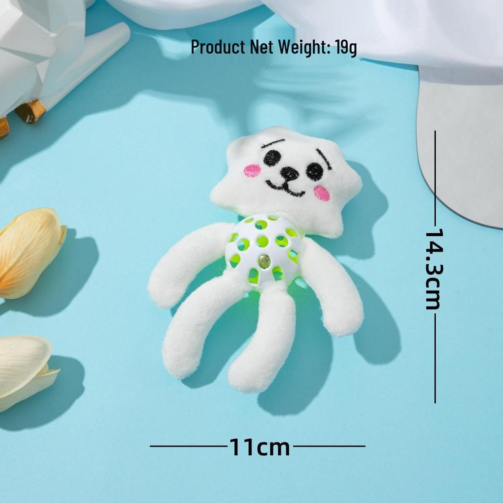 New Catnip Plush Toy: Cat Grass-Infused, Bite & Scratch Resistant, Self-Entertaining Doll for Cats