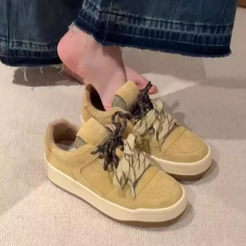 Dexun shoes sports board shoes spring 2025 new platform niche casual versatile board shoes women