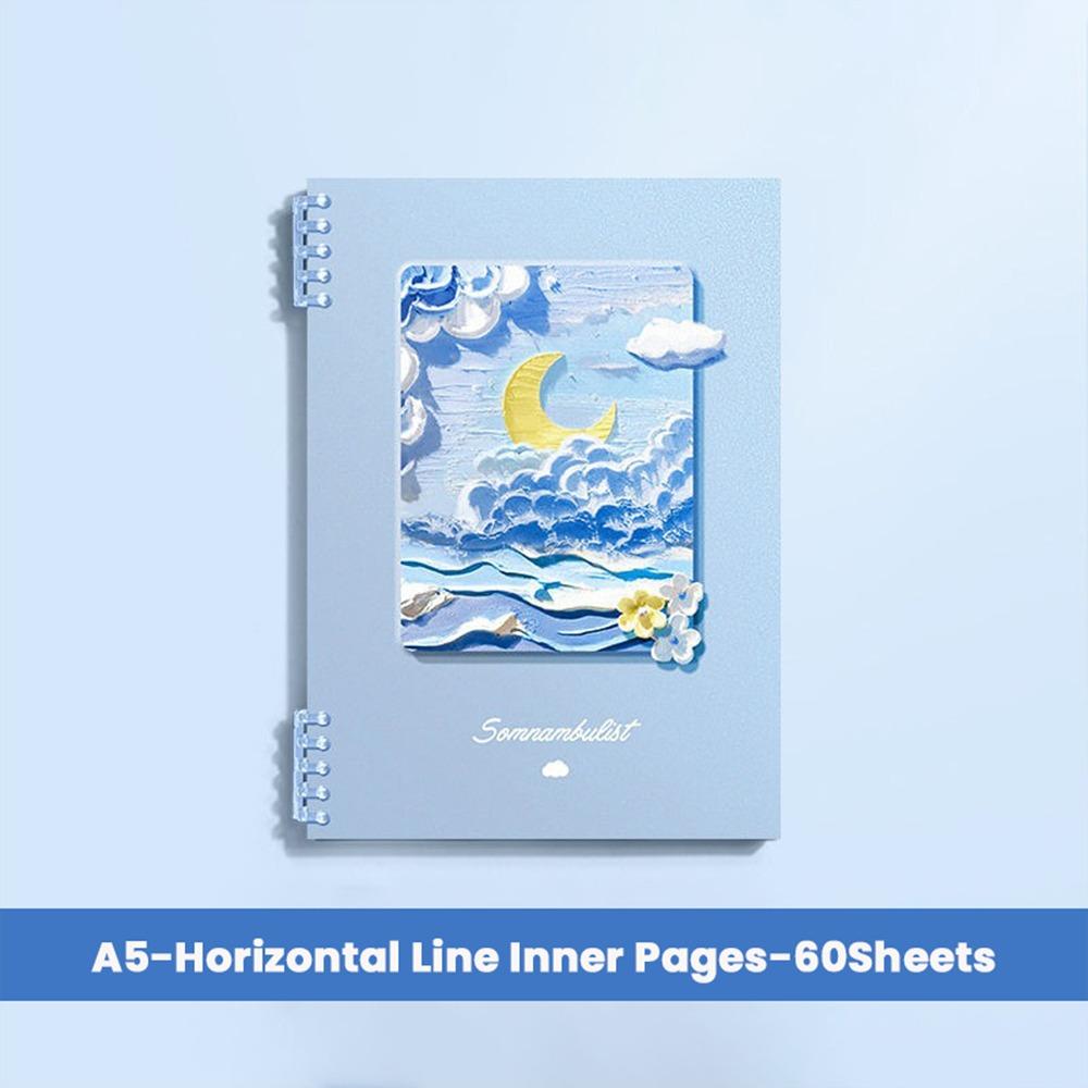 

60Sheets/Book Detachable Notepad Color Diary Book High Quality Hand Account Book Students A5-04