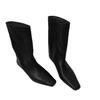 Cowhide Version~ Niche New Retro Short Boots, Wedge Heel Medium Tube, Loose Sleeve, Knight Boots, Chimney Leather, Versatile Medium