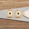 Nidin Modische Glücksbringer-Ohrstecker mit bösem Blick, funkelnden Zirkonia-Kristallen, für Damen, Persönliches Design, Ohrschmuck, Geschenke