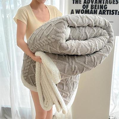 Samt Taft Doppel-Lagen Fleece Winterdecke Bettbezug für Büro Nickerchen