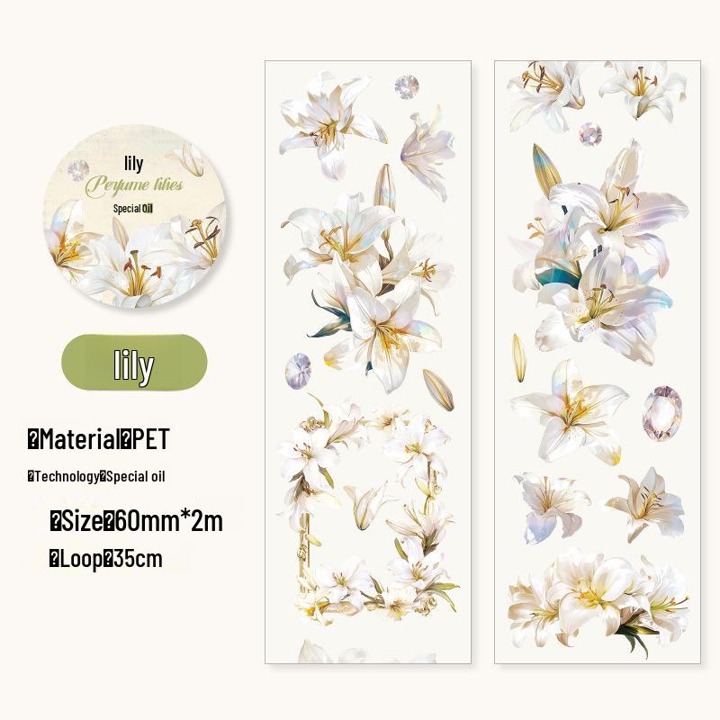 

Блокнот на ПЭТ-ленте серии Gem Garden: Европейский коллаж из роз и цветов, 6 дизайнов