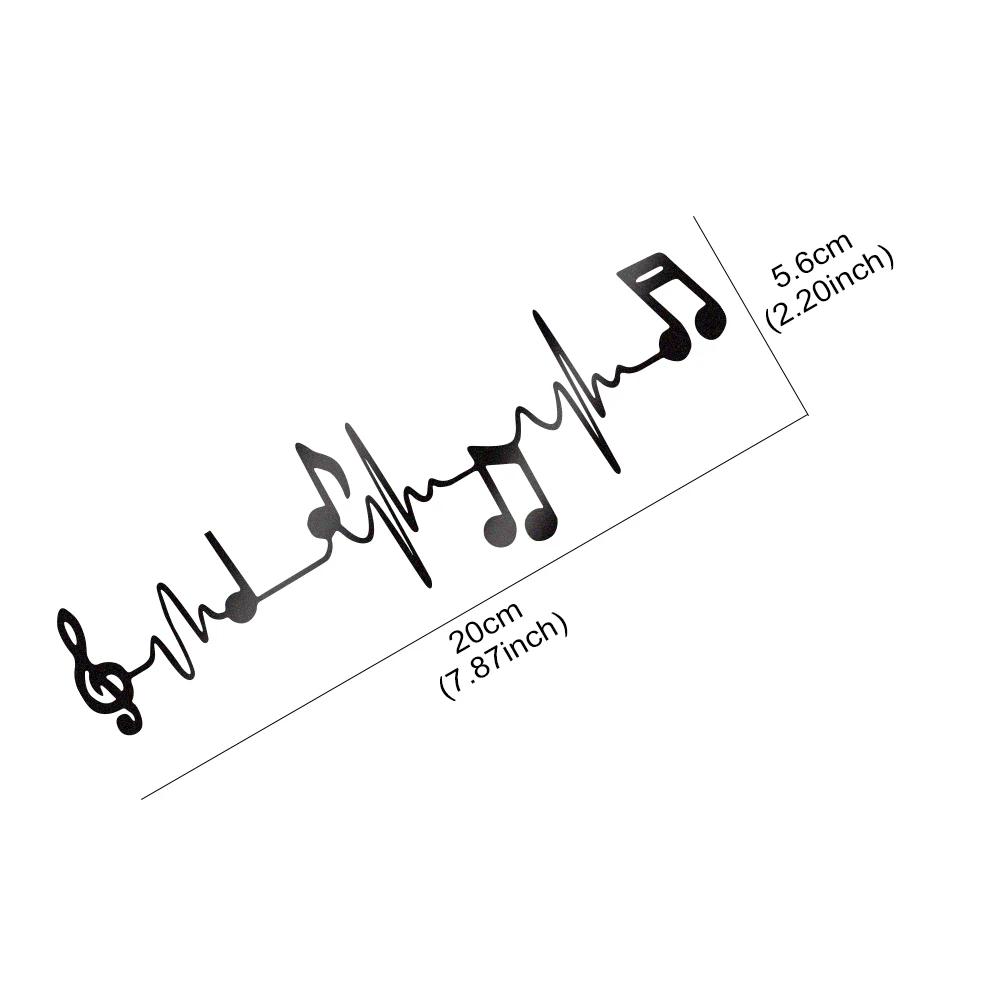 Autoaufkleber Musik ist der Herzschlag des Lebens Grafik Fenster Reflektierendes Vinyl-Aufkleber LKW Laptop Notebook Dekor Zubehör