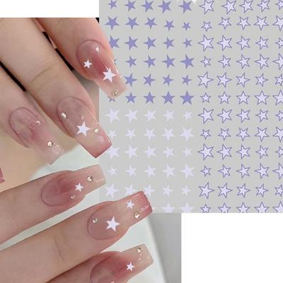 Sıcak Damgalama Yıldız Nail Art Çıkartmalar Ultra-ince Düzensiz Yıldız Çıkartmaları DIY Manikür Jel Lehçe Çıkartmaları Yapışkanlı Tırnak Süslemeleri Tırnak Malzemeleri