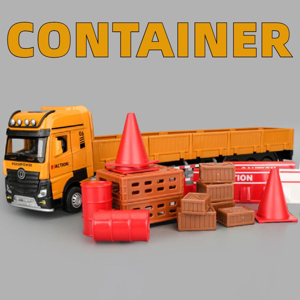 1:32 Erweitertes Straßensperr-Transport-LKW-Kran-Modell Spielzeug Legierung Druckguss Tür Geöffnet Ingenieurfahrzeug Modelle Sammlung Geschenk Junge