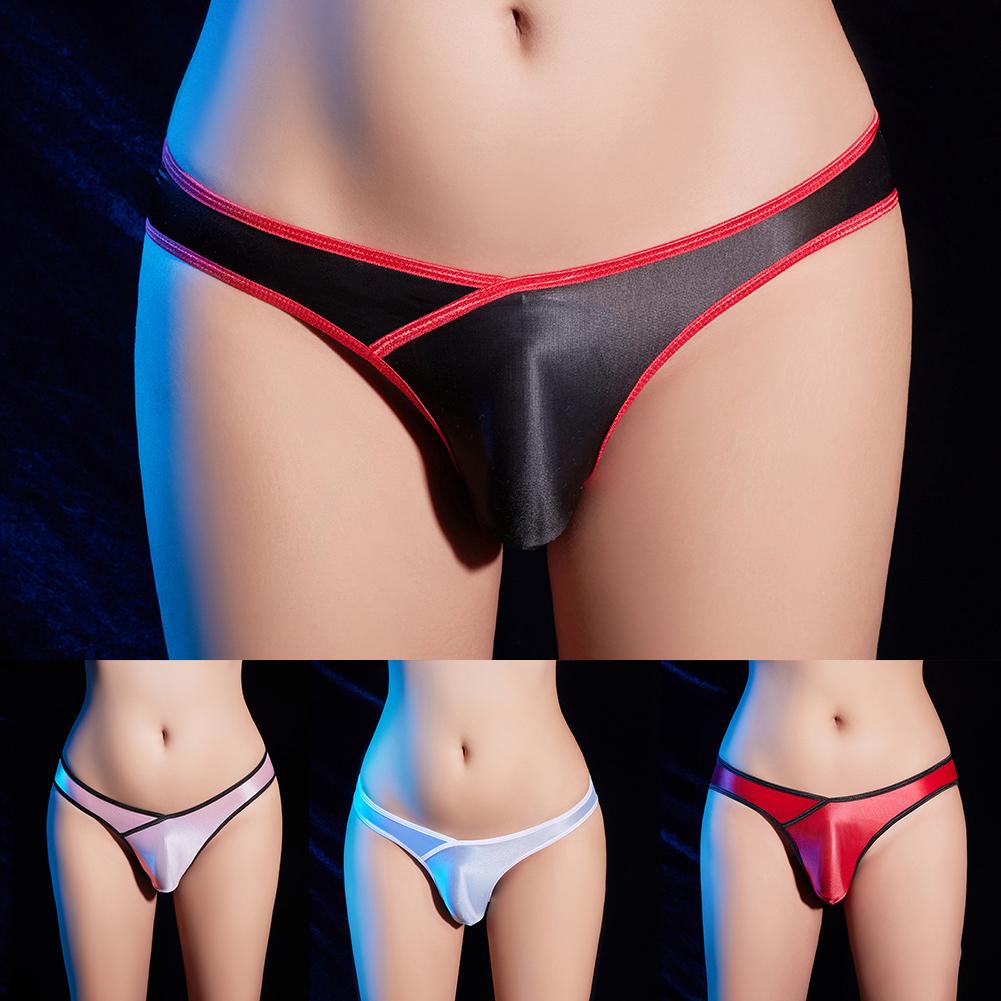 Low Rise Mens Underwear Oily Panties Sexy Swimwear