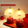 Red Bridal Table Lamps - Wedding Decoration, Bedside Pair, Everlasting Love, Newlywed Gift
