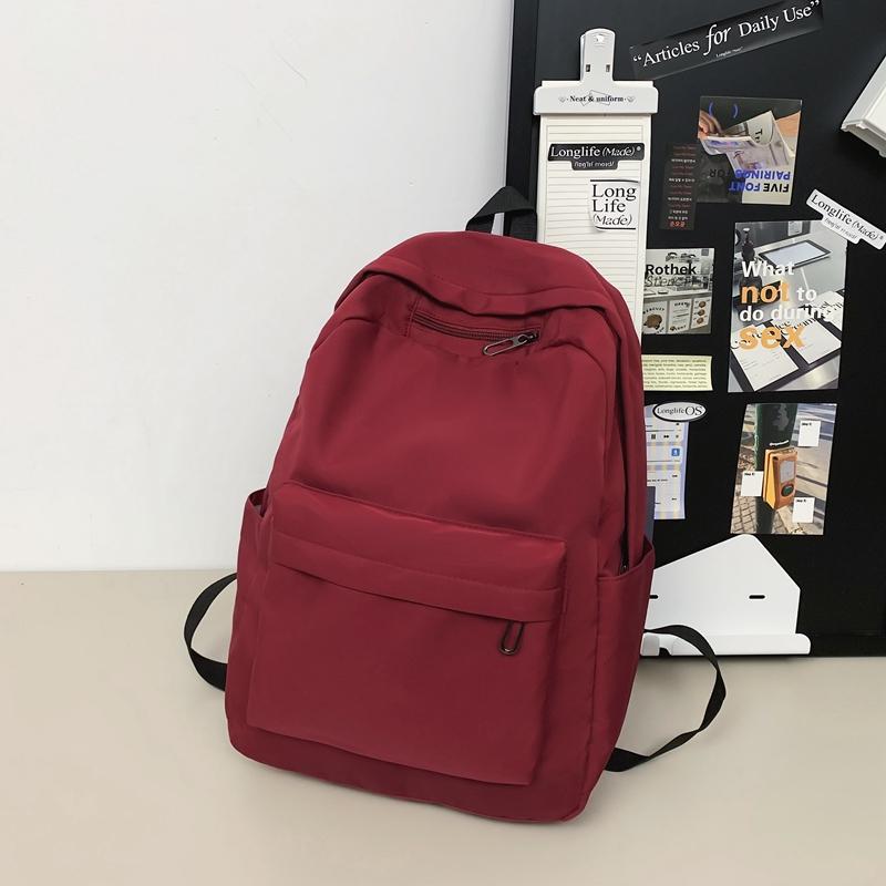 Einfarbiger Rucksack für Schüler, große Kapazität, für Damen, für Männer, Reiserucksack