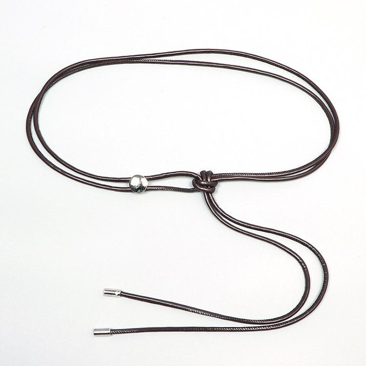 Neuer Weicher Geknoteter Dünner Taillengürtel für Damenkleider mit Einfacher und Vielseitiger Gürteldekoration, Taillenseil mit Kleiderlederseil