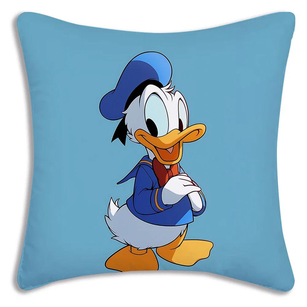 Hot Cartoon Anime Donalds Ducks Pillow Covers Cartoon Sofa Decorative Home Printing  Cute Cushion Cover