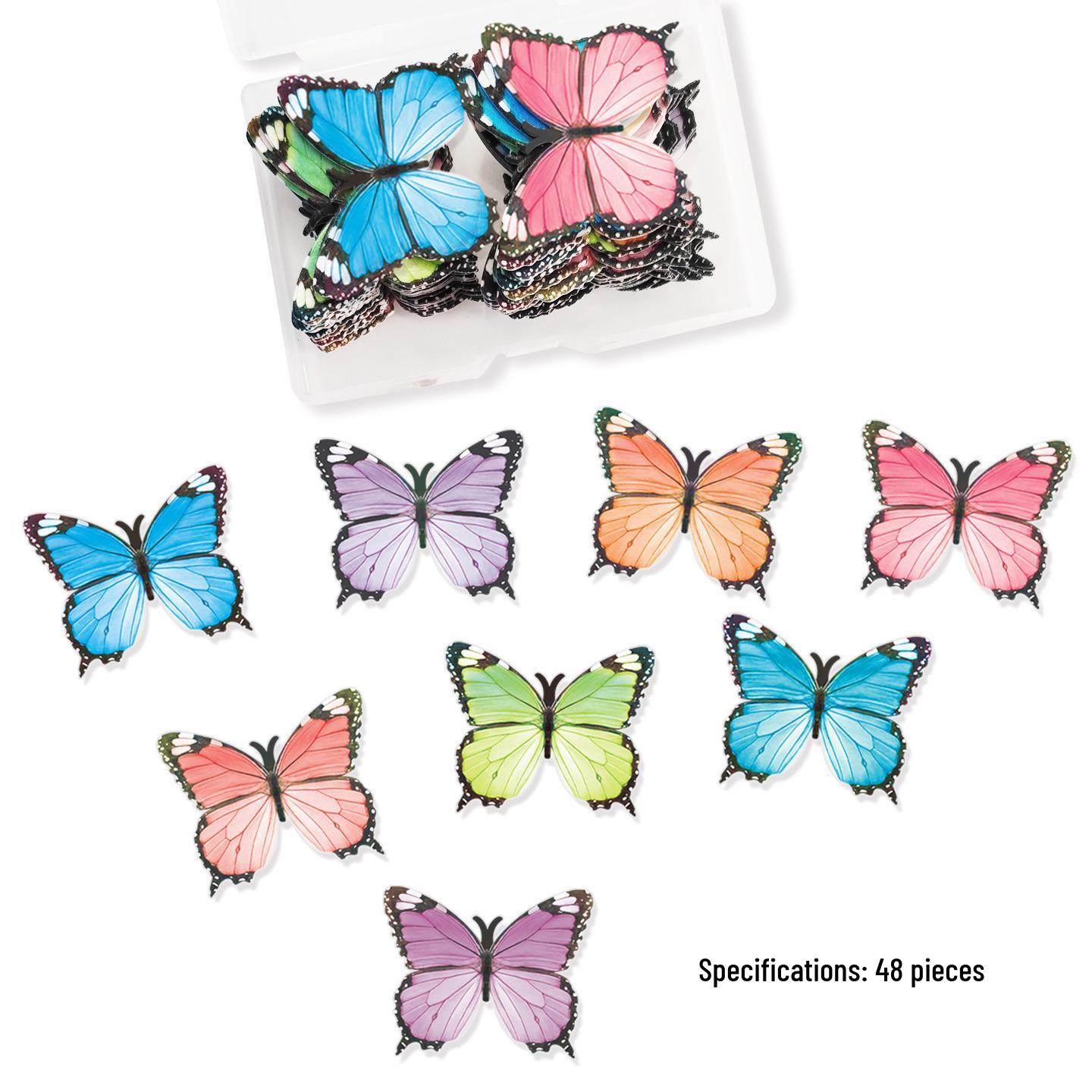 Съедобная вафельная бумага для украшения торта в виде бабочек