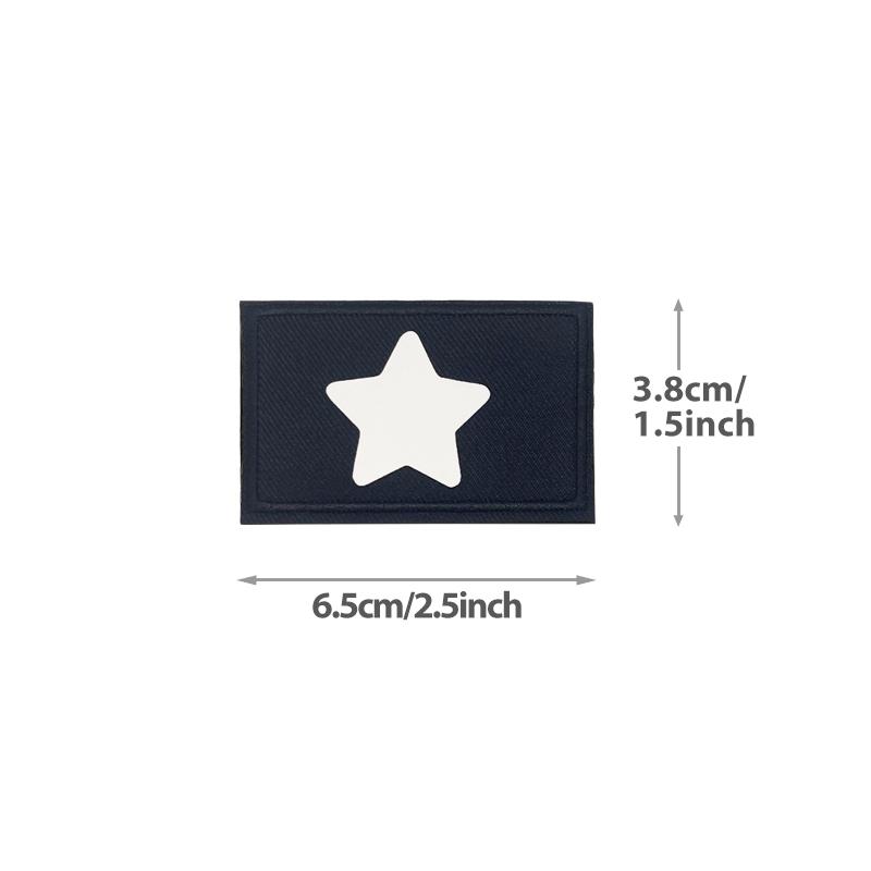 Reflective Embroidery Patches Stars Arrow Diy Accessory Clothes Bags Stickers Heat Press Appliqued Diy Sewing Crafts Applique