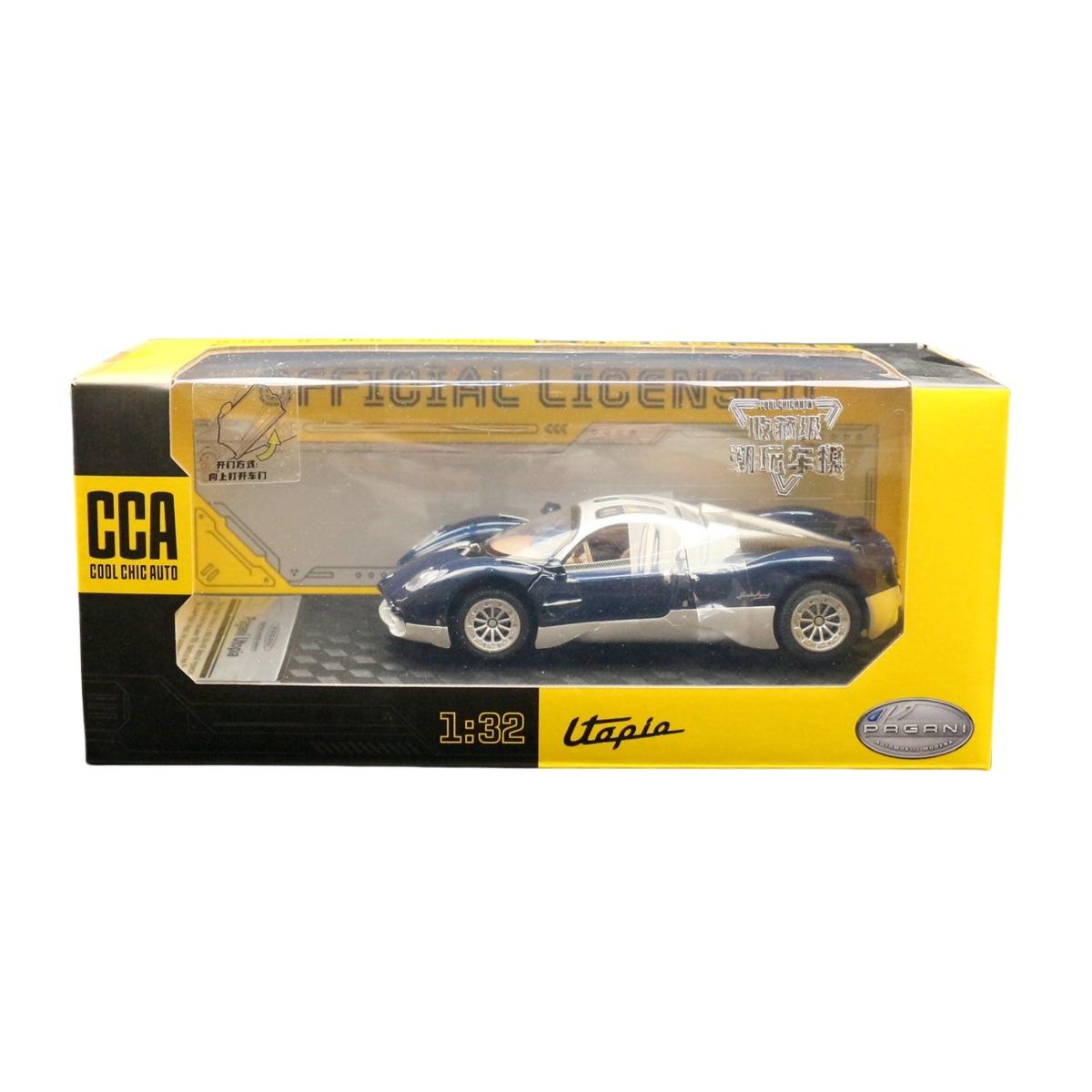 

1/32 Pagani Utopia Игрушечная модель автомобиля CCA 1:32 литые металлические миниатюрные супер спортивные игрушки со звуком и светом, подарок для мальчиков синий