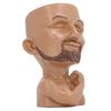 Face Planter Pot with Drainage Hole Man Face Flower Pot Head Planter Muscular Man Flower Pot for Living Room Hallway