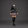 1/6 Female School Uniform Outfit Lace-Edged Plaid Tailored