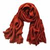 Source Retro dirty dyed sequined acrylic scarf women's four seasons are easy to match medium and long soft headscarf fringed shawl