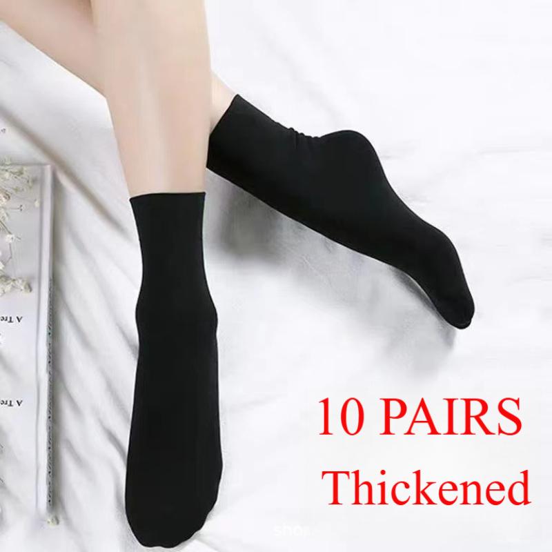 10Pairs Socks Sexy Elastic Silky Transparent Thin Short Stockings Ladies Casual Ankle Socks Solid Color