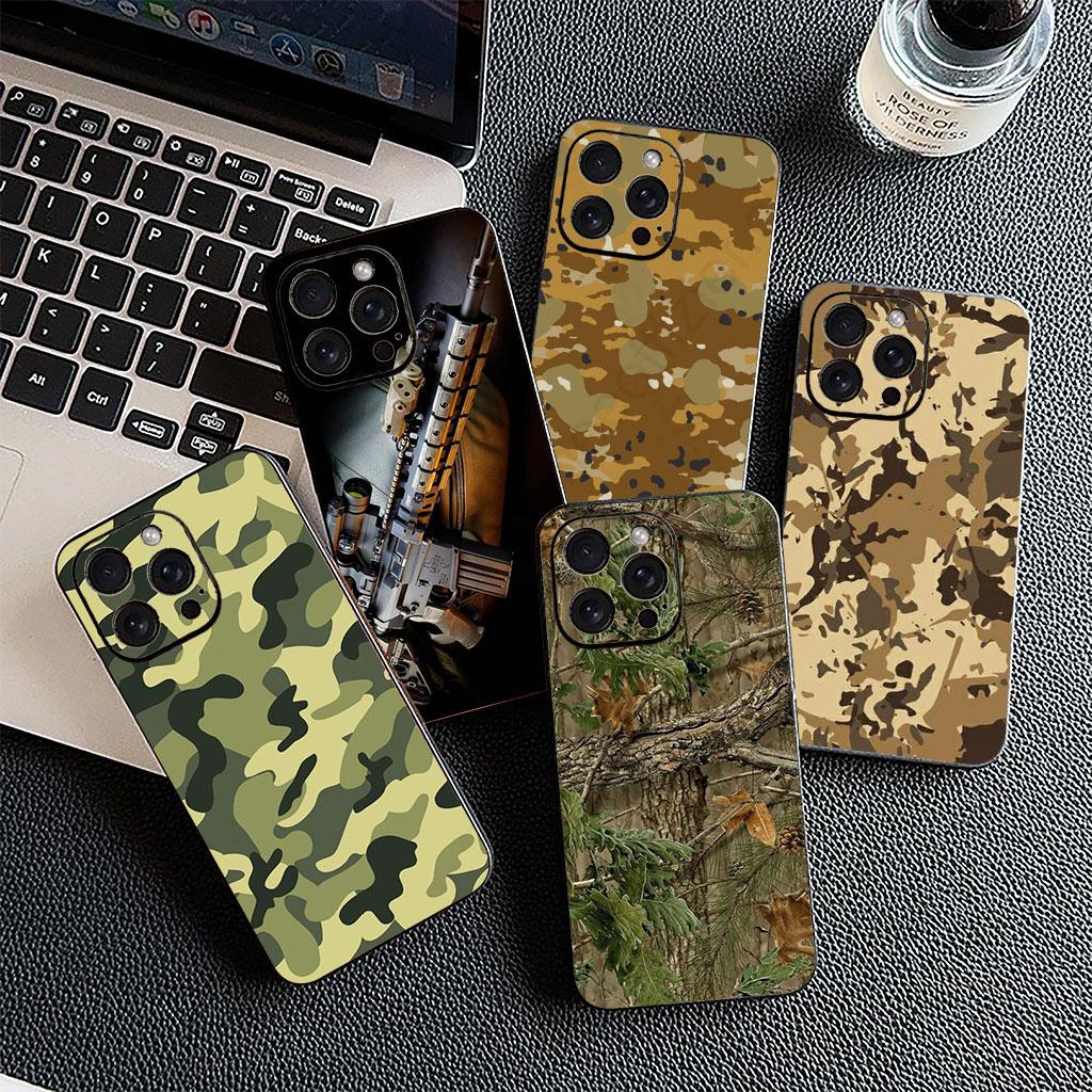 For Samsung Galaxy A17 A07 J7 J5 J2 Prime J8 A01 A02 A03 A23 A04 A71 A72 A41 M06 M23 Case Camo Military Pattern Army Camouflage
