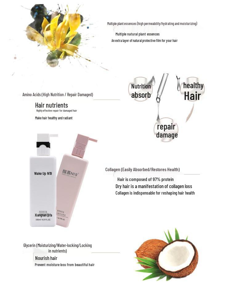 Xing Mu N19 Set: Anti-Schuppen-Shampoo, Glättendes Duschgel & Langanhaltender Duft-Conditioner.