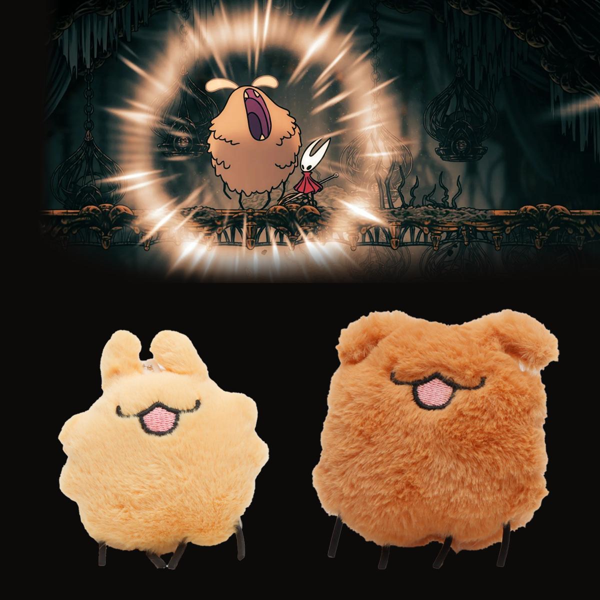 Mini Kawaii Hollow Knight Silk Song Huisdier Vlo Hond Fan Vlo Hond Zal Piepen Sleutelhanger Pluche Pop Hanger Voor Kinderen Verjaardag Kerstcadeau 8cm