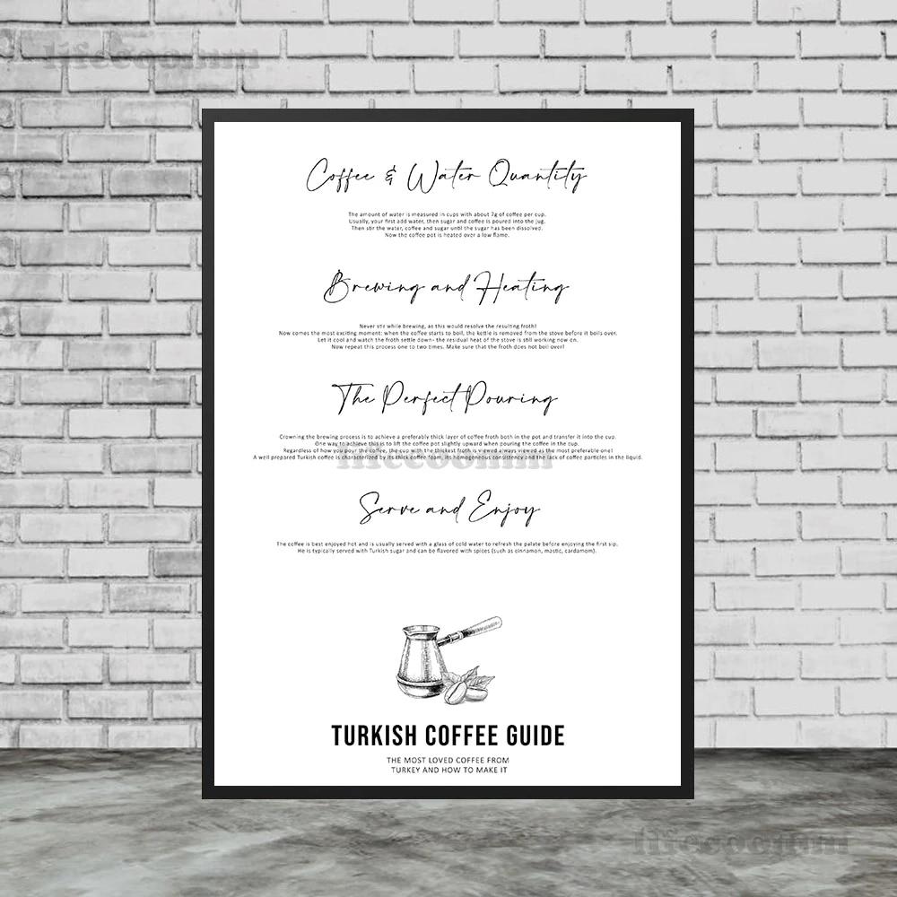 Turkish Coffee Art Print Apple Banana Mango Fruit Poster And Print Decoration Pencil Sketch Of Fruit For Kitchen Wall Painting No Frame