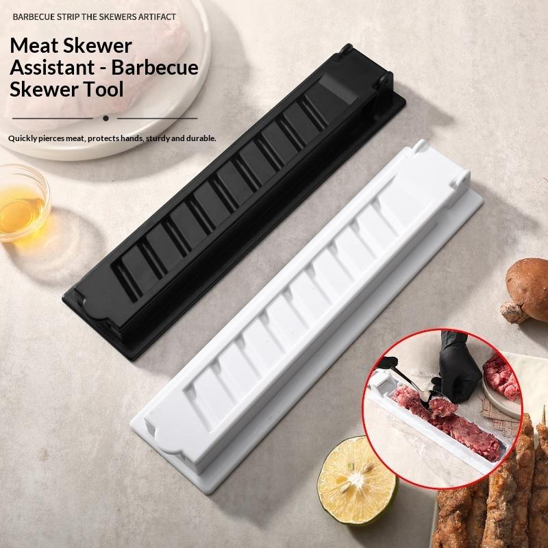 Kebab Skewer Maker Food Grade Eco Friendly Plastic Fast Skewering Sturdy Tool for BBQ Camping Picnics