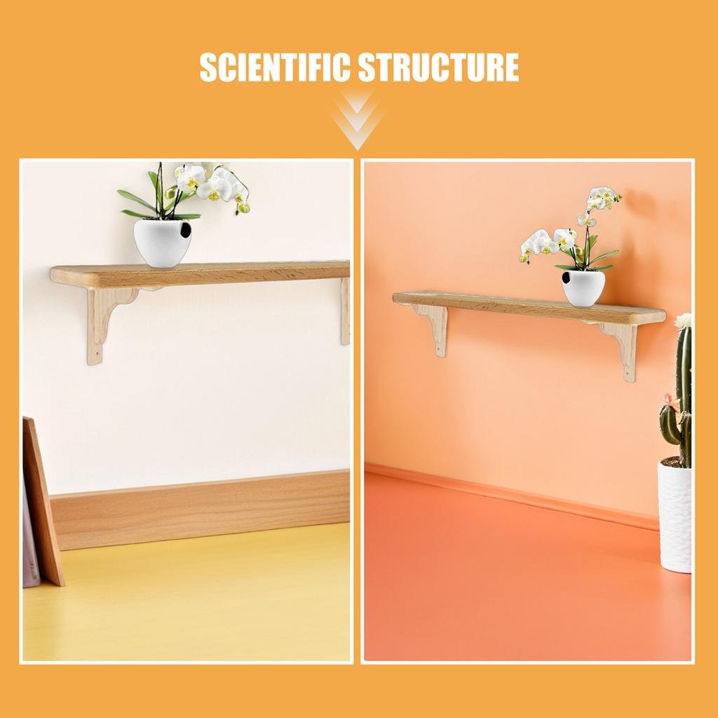 1Set Decorative Wall Shelf Brackets Triangular Wood Corbels Support for Kitchen Bathroom Living Room Floating Shelf Brackets