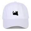 New Cute Cat Embroidery Soft Top Baseball Cap Men and Women Summer Visor Outdoor Hip Hop Dad Hat Black