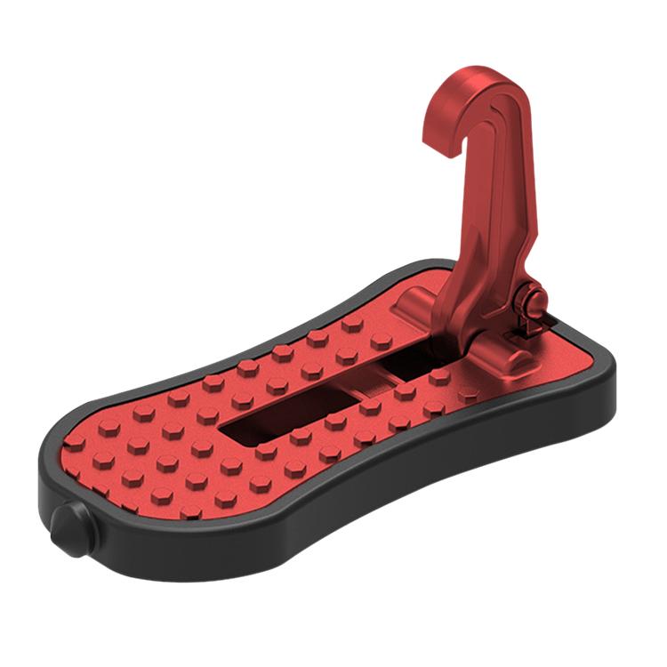 Universal Car Door Step Pedal Universal Auto Rooftop Luggage Ladder Hooked Foot Pegs Doorstep Safety Hammer Folding Car