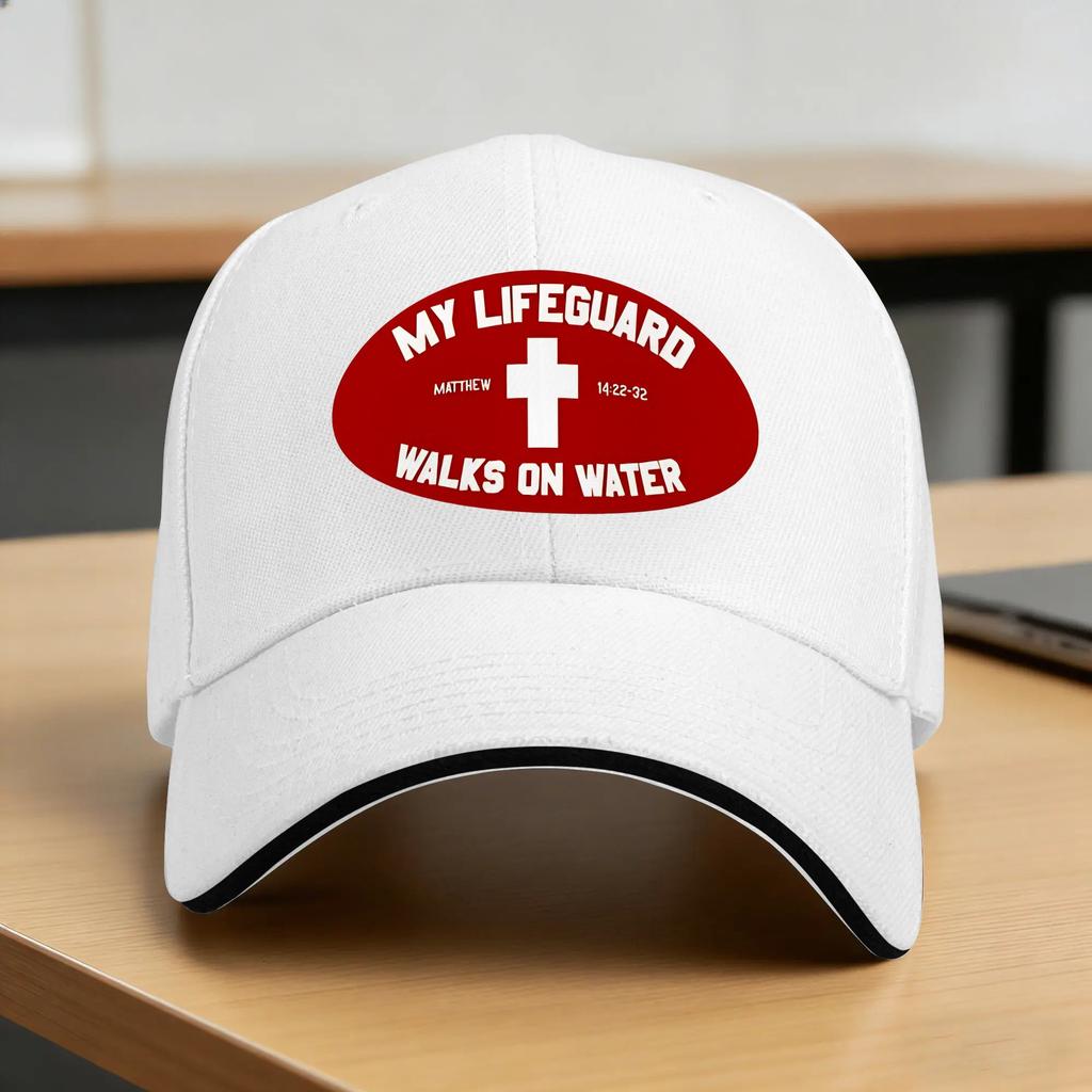 My Lifeguard Walks On Water Sun Baseball Cap Summer UnisexTeens Custom DIY Trucker Hat Breathable Fashion Camping Baseball Caps