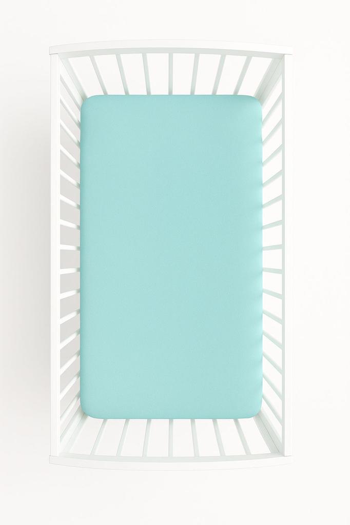 Terry Fitted Sheet for a Crib 140x70cm - Mint