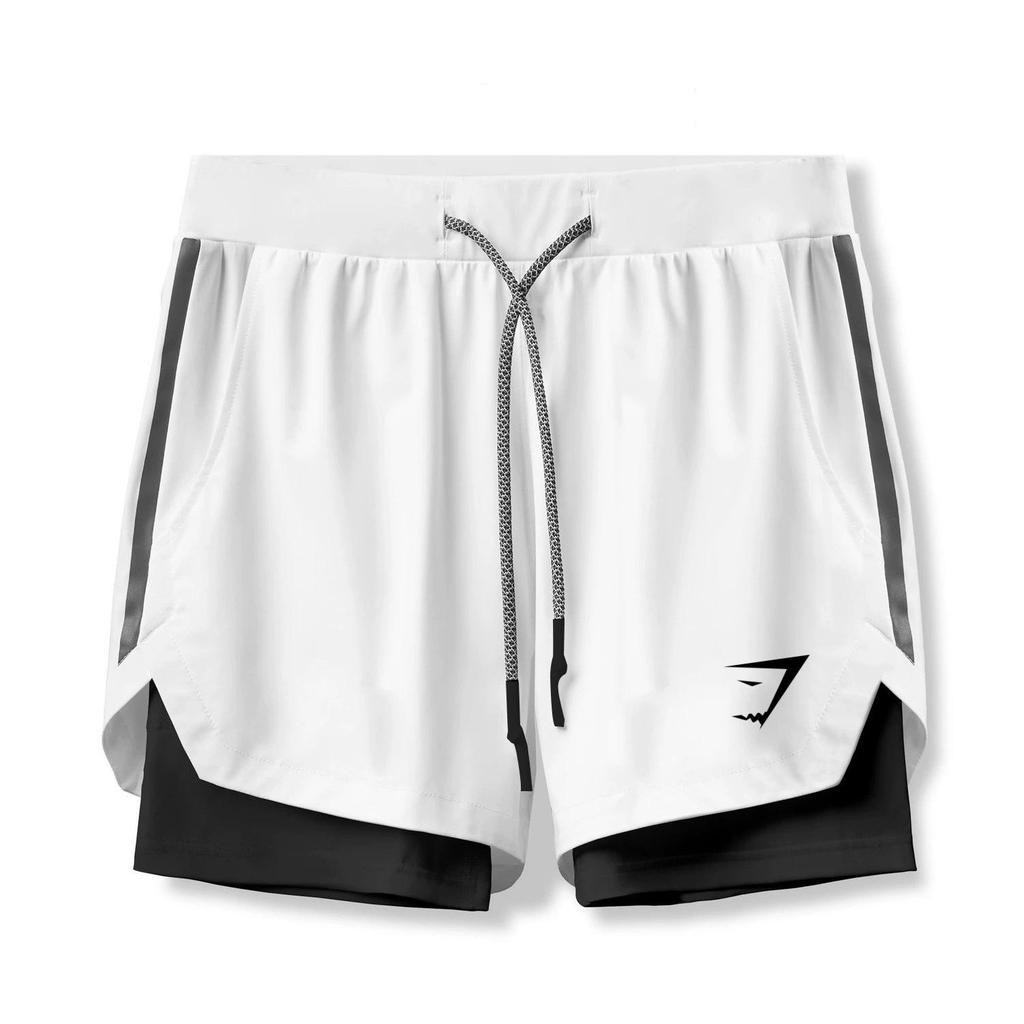 Pantaloncini da Corsa a Doppio Strato Asciugatura Rapida da Uomo GYMSHARK