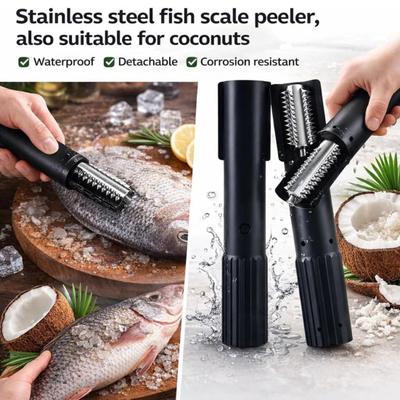 Electric Coconut Grater Machine Handheld Spatula Peeler Shredder with Anti-Splash Design Stainless Steel Rotating Blade One-Button Control Kitchen